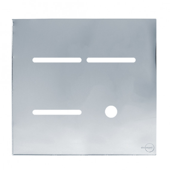 Placa p/ 3 Interrupores + Furo 4x4 - Novara Glass Espelhada